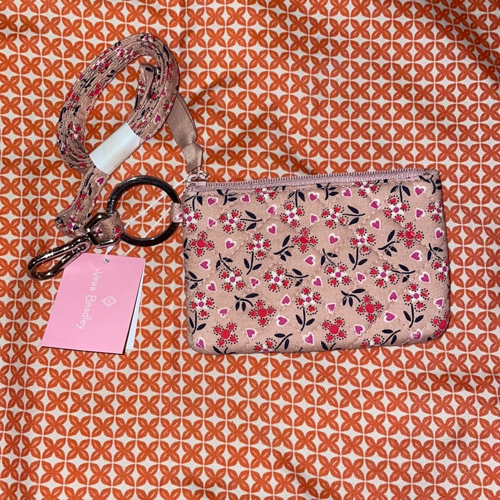 Vera Bradley limited edition breast cancer ID Lanyard